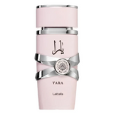 Lattafa Yara Eau de Parfum 100ml – Perfume floral y afrutado para mujer en botella rosa, dulce, elegante y de larga duración.