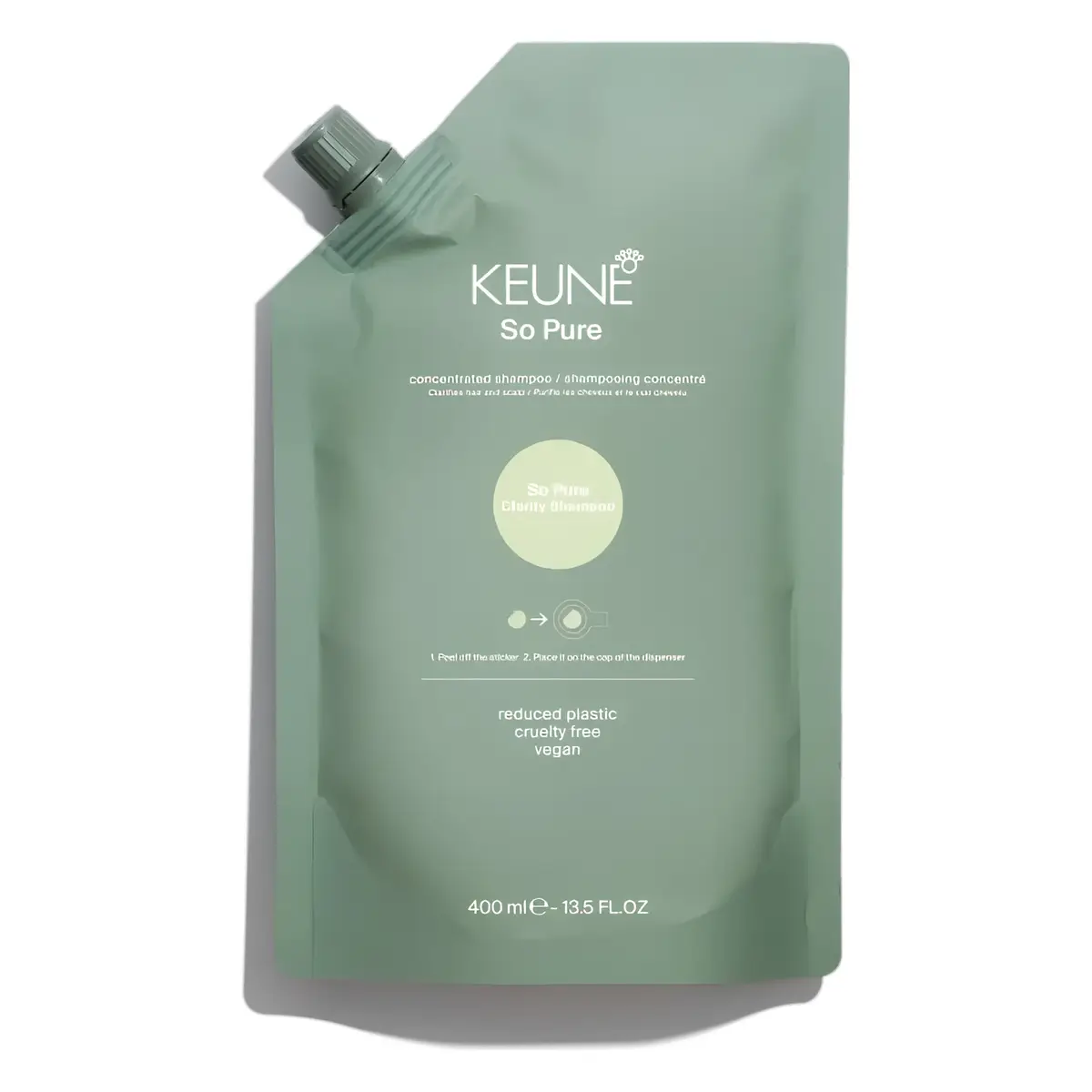 Champú So Pure Clarify Shampoo Refill de Keune en formato recarga ecológica para limpieza profunda.