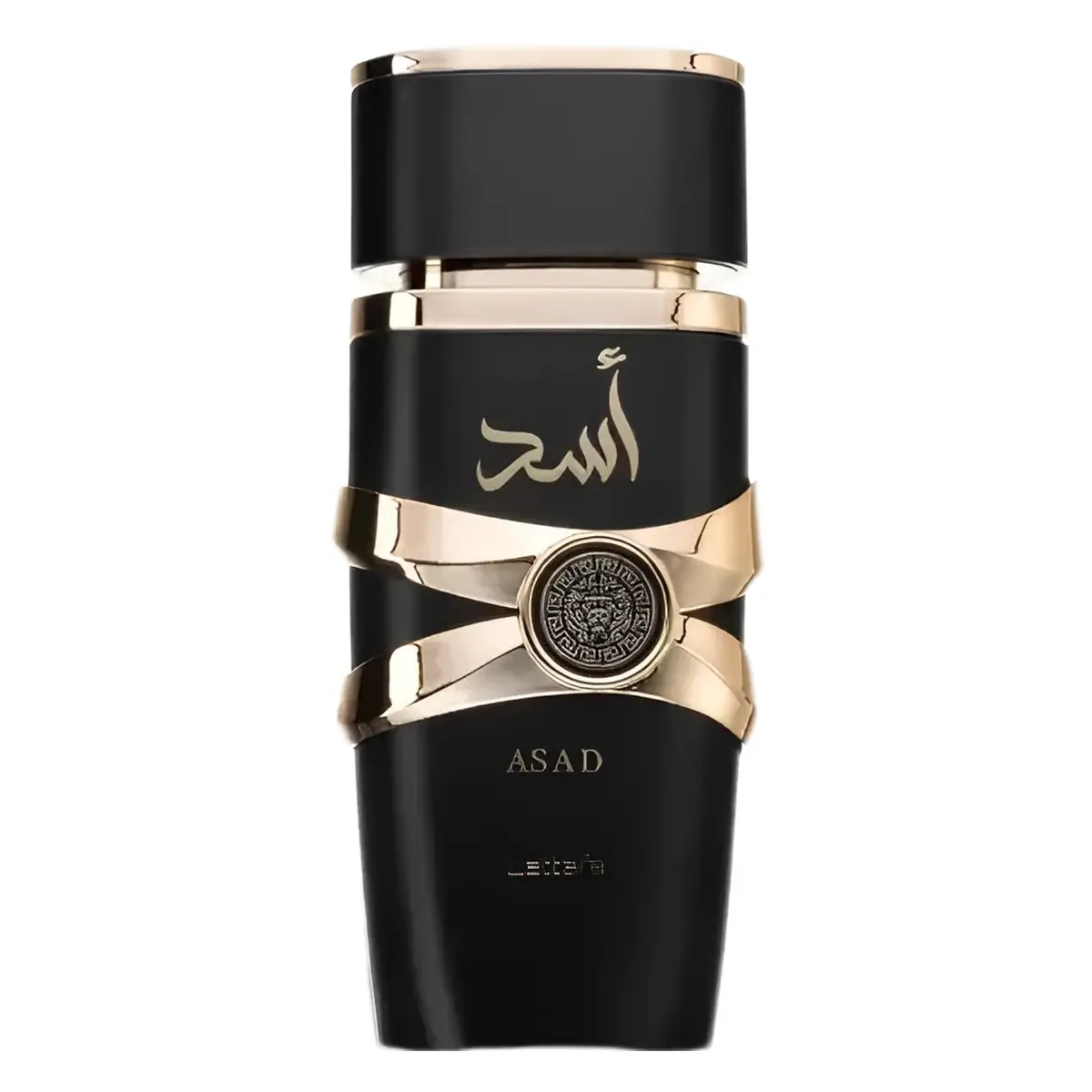 Lattafa Asad Black Eau de Parfum 100ml – Perfume ámbar especiado para hombre con notas de café, tabaco y pimienta negra.