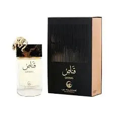 Envase de Le Falcone Qannas perfume árabe