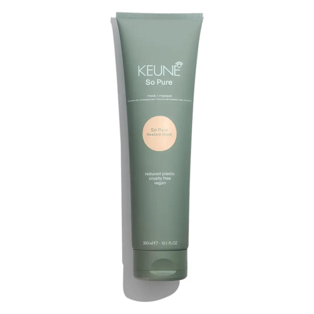 Mascarilla So Pure Restore de Keune para restaurar y fortalecer el cabello dañado.
