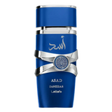Perfume árabe Asad Zanzibar de Lattafa 100ml con notas marinas, cítricas y vainilla tropical